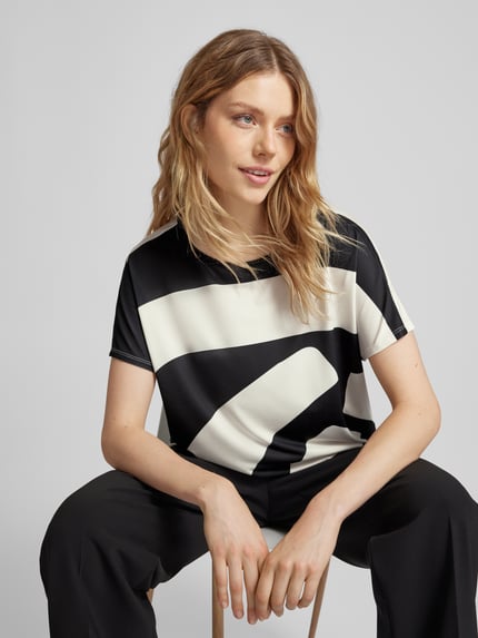 Oui T-shirt met ronde hals Zwart - 3