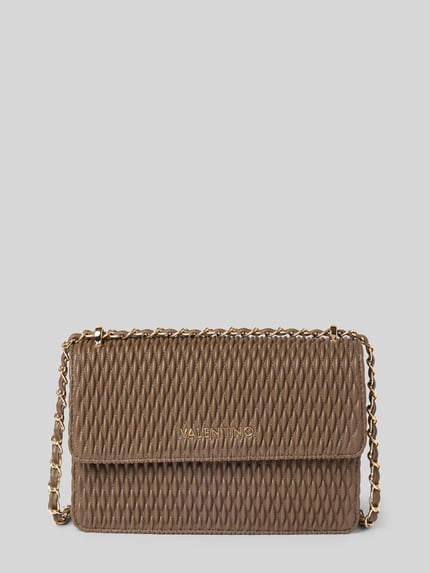 Valentino Bags Crosbodytas met labelapplicatie, model 'FREQUENCY' Taupe - 1