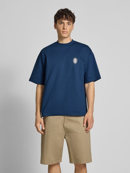REVIEW T-shirt met ronde hals Donkerblauw - 4