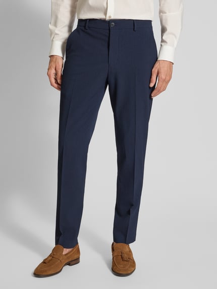 Selected Slim Fit Anzughose mit Bügelfalten Modell 'JOSE' Dunkelblau 4