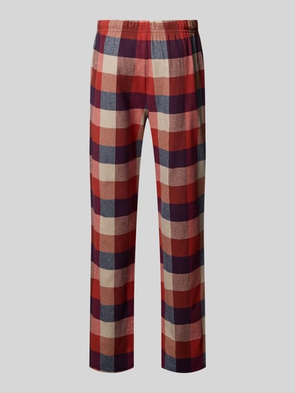 Christian Berg Men Regular Fit Pyjama-Hose im Allover-Look Pflaume 3