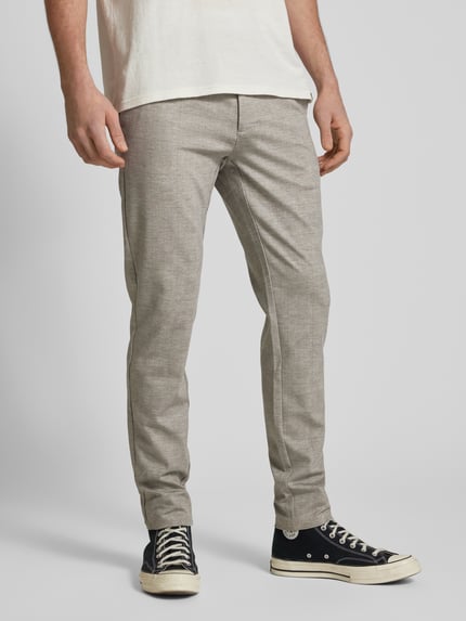 ONLY & SONS Spodnie materiałowe o kroju slim tapered fit z wpuszczanymi kieszeniami model ‘MARK’ Beżowy 4