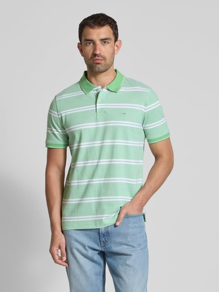 Fynch-Hatton Regular Fit Poloshirt mit Logo-Stitching Hellgruen 4