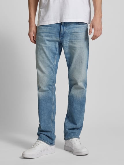 G-Star RAW Straight fit jeans met labelpatch, model 'Mosa' Blauw - 4