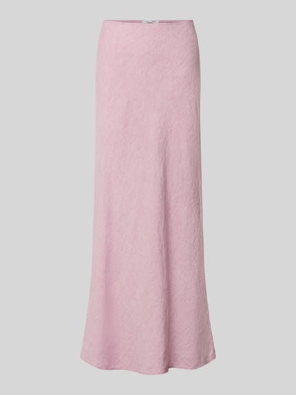 Produktfoto, Leinenrock in A-Linie von Samsøe Samsøe aus Reinem Leinen, Maxirock in zartem Rosa, Bundweite 38 cm, Gesamtlänge 103 cm