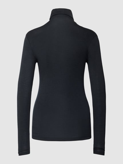 HANRO Longsleeve Turtleneck aus Woll-Seide-Mix Black 3