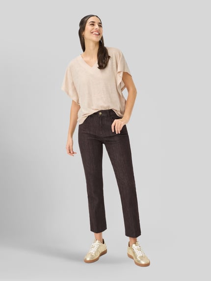 Brax Straight Fit Jeans aus reiner Baumwolle Modell 'STYLE.MAY S' Dunkelbraun 1