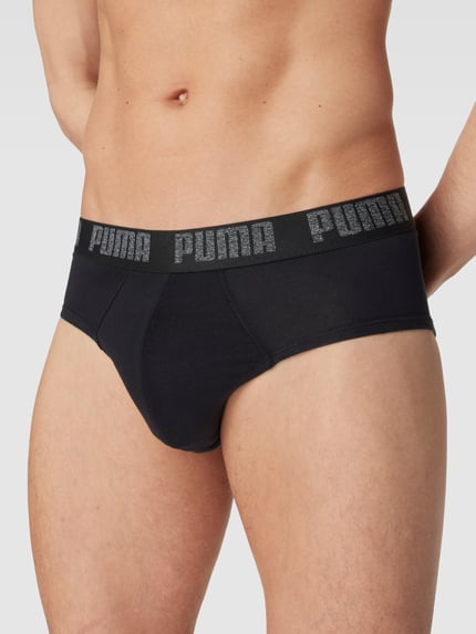 PUMA Slip mit elastischem Logo-Bund im 4er-Pack Black 3