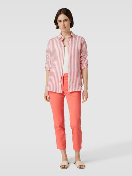 TONI Chinosy o skróconym kroju regular fit model ‘LUISA’ Koralowy 1