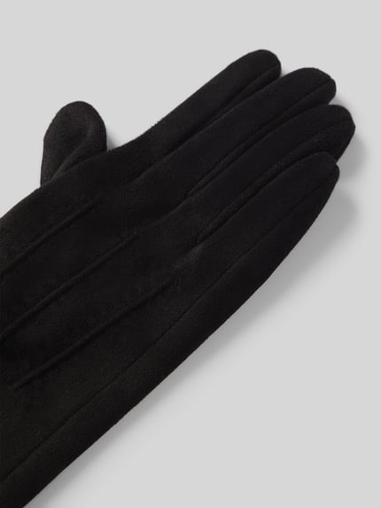 EEM Rękawiczki o kroju slim fit z ozdobnymi szwami Czarny 3