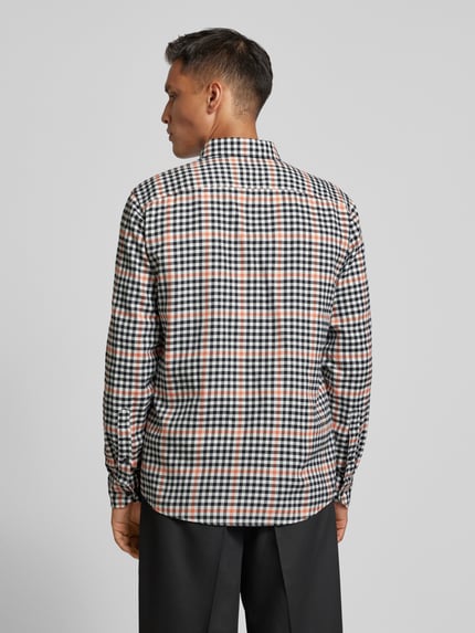 OLYMP Level 5 Slim Fit Freizeithemd aus reiner Baumwolle mit Button-Down-Kragen BLACK 5