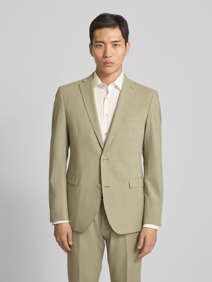 s.Oliver BLACK LABEL Slim fit colbert van gem6eleerde stretch Lichtgroen - 4