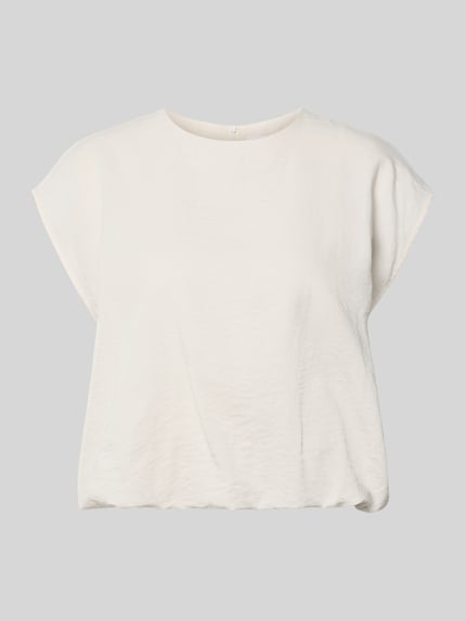 Blouse met ronde hals en kapmouwen Shop The Look MANNEQUINE