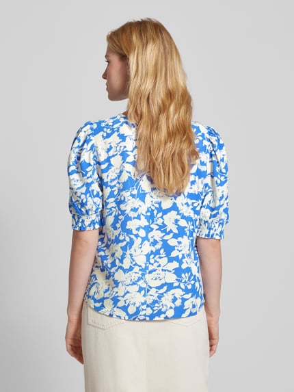 VERO MODA Bluse mit floralem Muster Modell 'FREJ' Hellblau 5