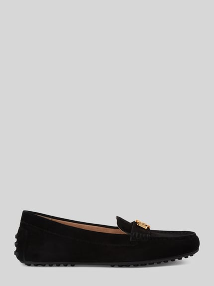Lauren Ralph Lauren Slipper aus echtem Veloursleder Black 2