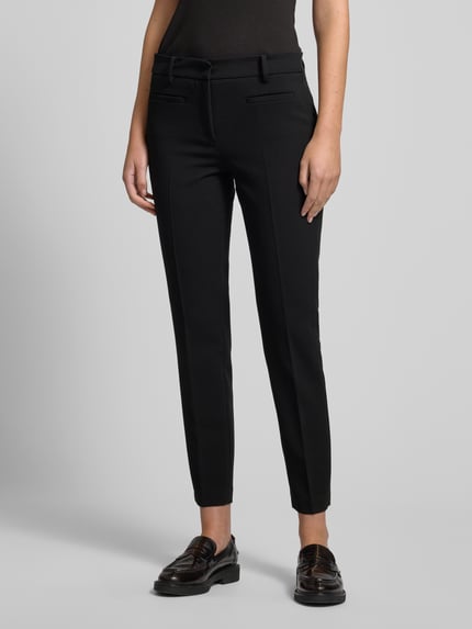 MAC Slim Fit Stoffhose mit Leistentaschen Modell 'Annalena' Black 4