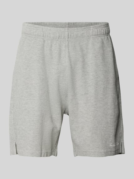 ANOTHER COTTON LAB Szorty o kroju relaxed fit z fakturowanym wzorem Średnioszary melanż 2