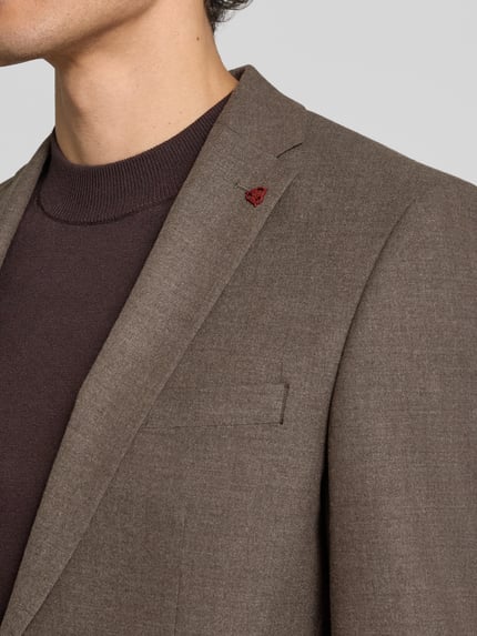 ROY ROBSON Regular Fit Sakko mit Viskose-Anteil Taupe 3