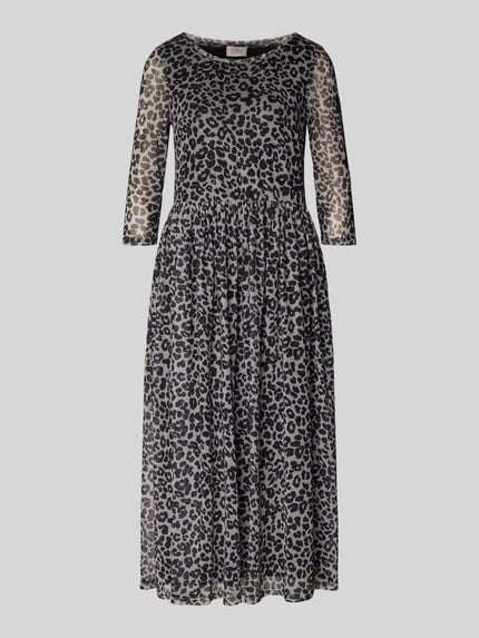 ROBE LÉGÈRE Midikleid mit Allover-Animal-Print Black 2
