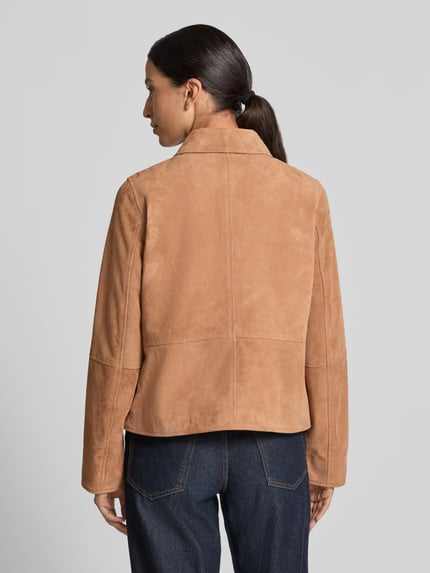 JOOP! Regular Fit Lederjacke mit Umlegekragen Modell 'LUANA' Beige 5