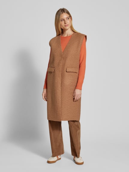 Christian Berg Woman Extra lang gilet Camel - 4