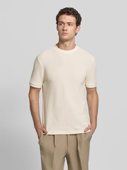 BOSS T-Shirt mit strukturierter Oberfläche Offwhite 4