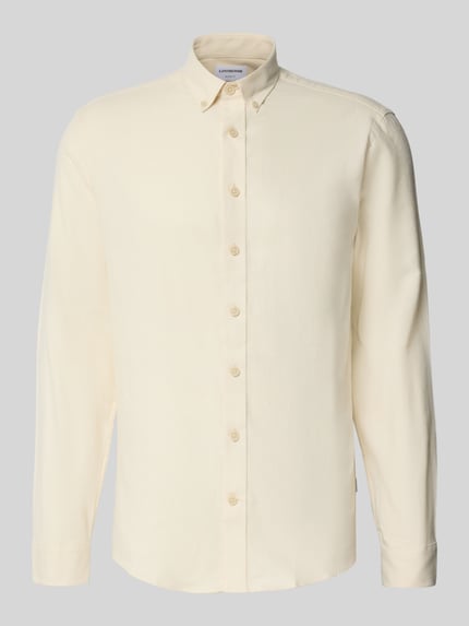 Lindbergh Freizeithemd mit Button-Down-Kragen Sand 2