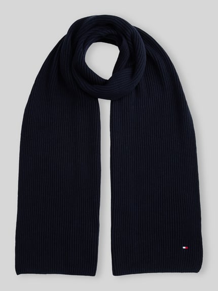 Tommy Hilfiger Schal mit Logo-Detail aus Kaschmir Marine 2
