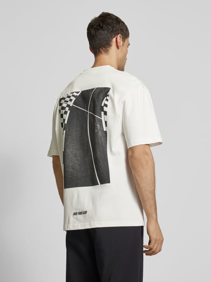 HUGO T-shirt z nadrukiem z logo model ‘Drallie’ Gliniany 5