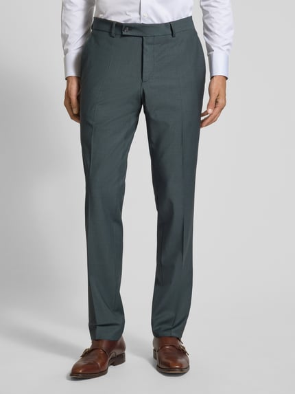 HECHTER PARIS Pantalon met vouw en steekzakken Groen - 4
