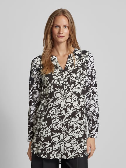 Christian Berg Woman Blusenshirt mit V-Ausschnitt Black 4