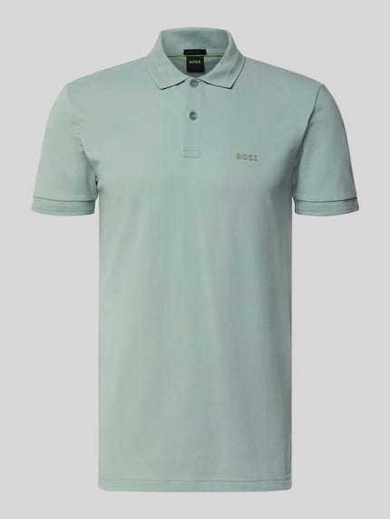 BOSS Green Regular Fit Poloshirt aus reiner Baumwolle Modell 'PIO 1' Lind 2