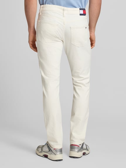 Tommy Jeans Slim Fit Jeans aus Baumwoll-Mix Modell 'SCANTON SLIM' Weiss 5