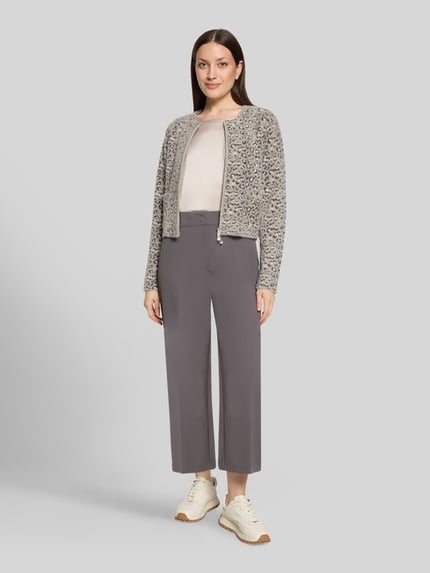 Betty Barclay Strickjacke mit Reißverschluss-Front Beige 1