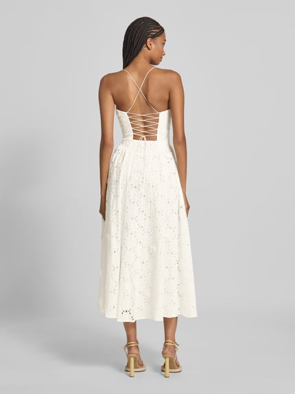 Bardot Brautkleid mit Spaghettiträger Modell 'ESTIE' Offwhite 5