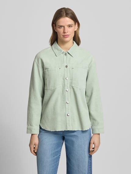 ONLY Regular Fit Hemdjacke aus reiner Baumwolle Modell 'MAIKO-BITTEN' Schilf 4