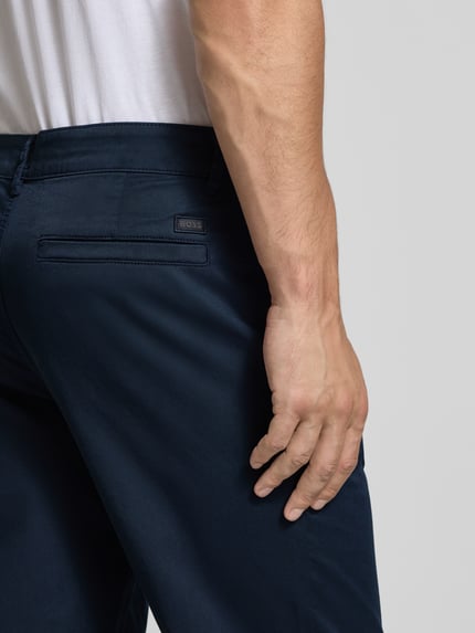 BOSS Orange Straight leg chino van katoenmix Marineblauw - 3