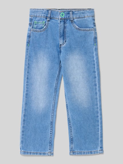 Produktfoto, Jeans im Used-Look mit Eingrifftaschen van BILLIEBLUSH, puur katoen, regular fit, bandwijdte maat 116 29 cm, binnenbeenlengte 48 cm