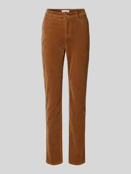 Christian Berg Woman Slim Fit Cordhose im 5-Pocket-Design Cognac 2