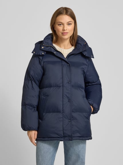 GANT Donsjack met capuchon en steekzakken Marineblauw - 4
