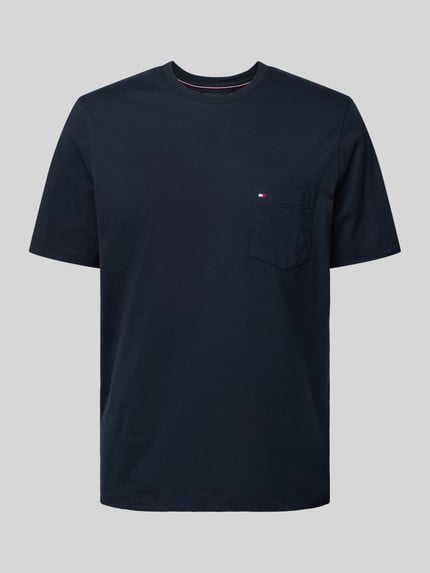 Tommy Hilfiger T-shirt o kroju regular fit z czystej bawełny Granatowy 2