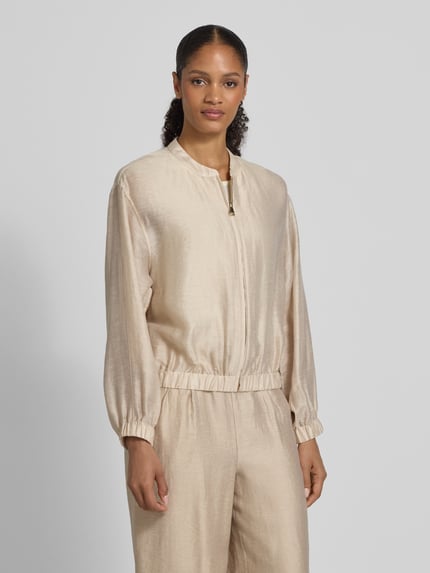 s.Oliver BLACK LABEL Relaxed Fit Blouson aus Lyocell-Leinen-Mix Sand 4