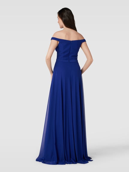 TROYDEN COLLECTION Avondjurk in off shoulder-look Koningsblauw - 5