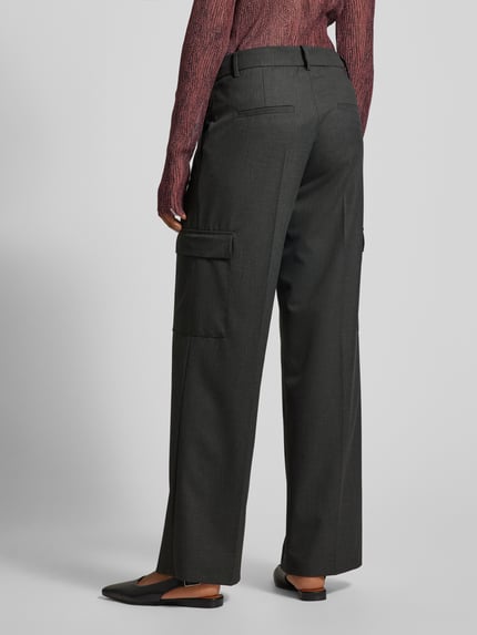 CAMBIO Broek met bandplooien, model 'AMELIE' Donkergrijs - 5