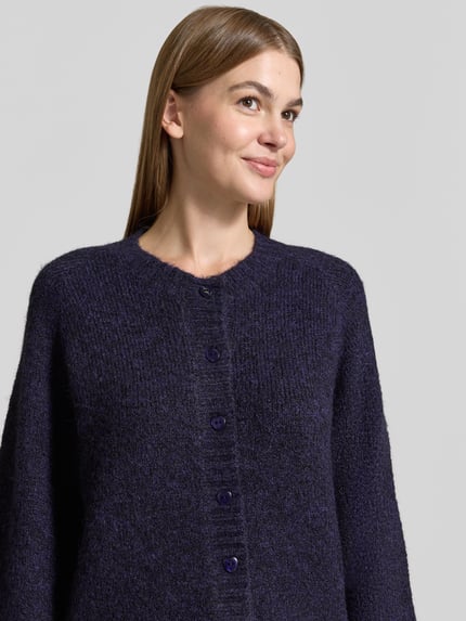 FREE/QUENT Strickjacke mit Rundhalsausschnitt Modell 'Luisa' Lila 3