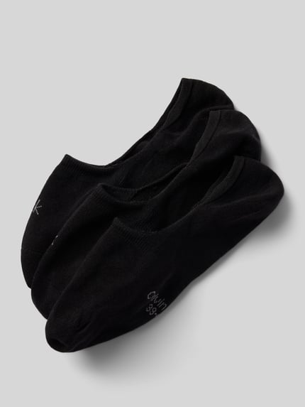 CK Calvin Klein Footies met gestikt logo model 'Footie' in set van 3 Zwart - 1