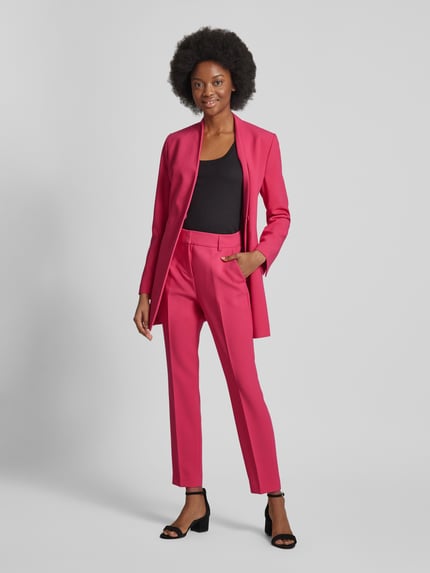 s.Oliver BLACK LABEL Spodnie materiałowe o kroju slim fit w kant Mocnoróżowy 1