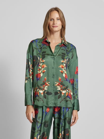 miss goodlife Bluse mit Umlegekragen Dunkelgruen 4