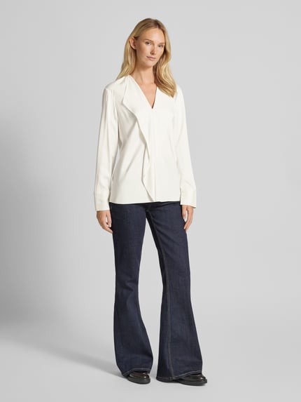 Calvin Klein Womenswear Regular fit blouse met volants Offwhite - 1