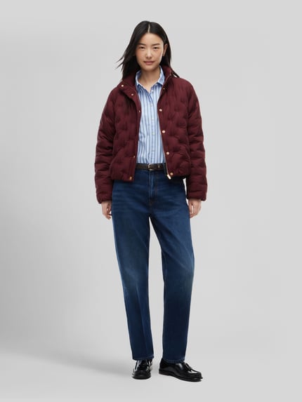 Tommy Hilfiger Regular Fit Daunenjacke mit Logo-Stitching Dunkelrot 1